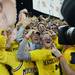 ESPN analyst Dick Vitale smiles as he cheers in the student section before the start of Tuesday's Ohio State game at Crisler Center on Tuesday, Feb. 5. Melanie Maxwell I AnnArbor.com